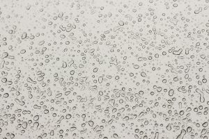 Fine condensation on a cold pane of glass